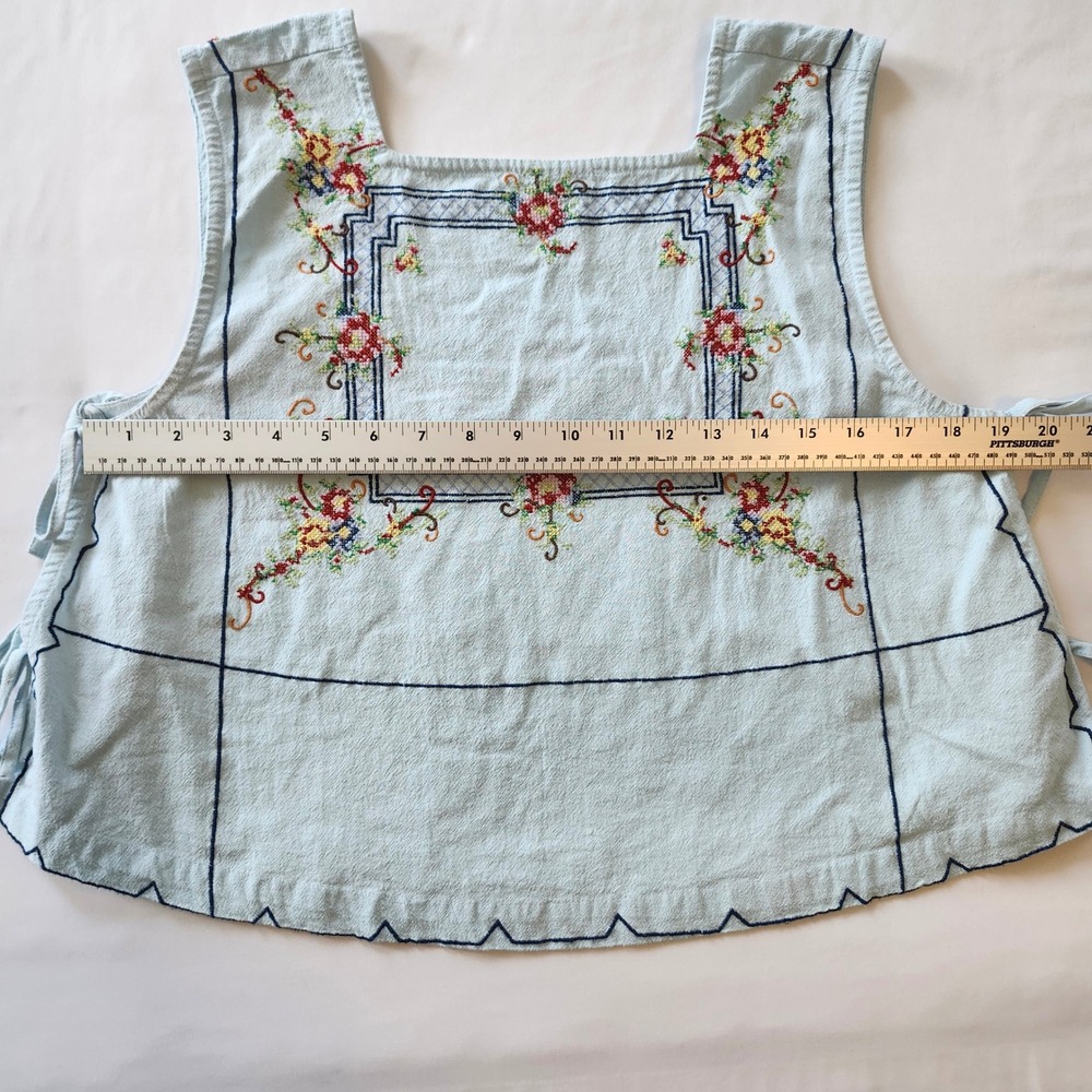 Free People Garden Wall Square Neck Sleeveless Top Blouse Embroidered Small - Picture 8 of 8